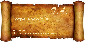 Tompa András névjegykártya